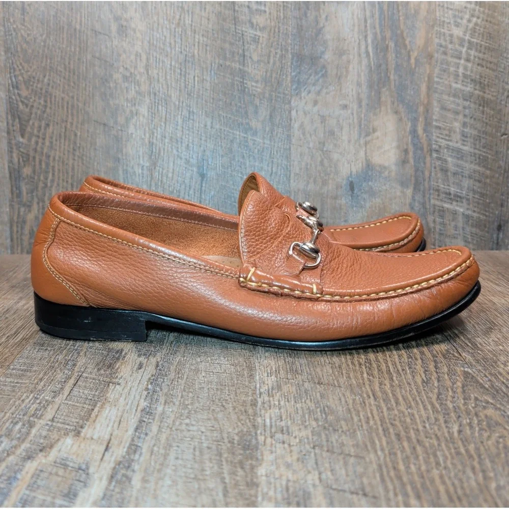 Martin Dingman Addison Horse Bit Loafer Brown Mens Size 12 Business Casual Shoes